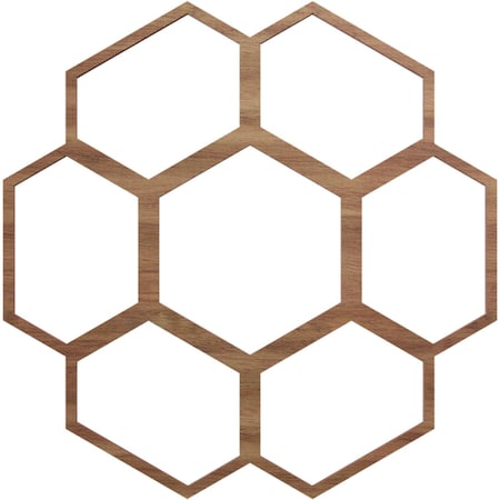 Ekena Millwork Florin Wood Fretwork Pierced Ceiling Medallion, Walnut, 16"OD x 6 7/8"ID x 1/4"T CMWP16X16X0250FOWA
